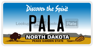PALA  license plate in ND