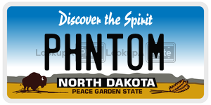 PHNTOM  license plate in ND