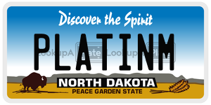 PLATINM  license plate in ND