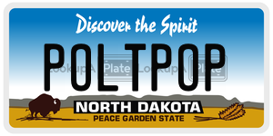 POLTPOP  license plate in ND
