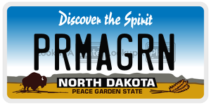 PRMAGRN  license plate in ND