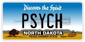 PSYCH  license plate in ND
