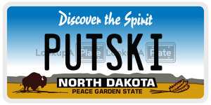 PUTSKI  license plate in ND