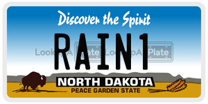 RAIN1  license plate in ND