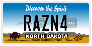 RAZN4  license plate in ND