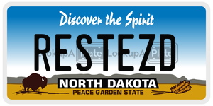 RESTEZD  license plate in ND