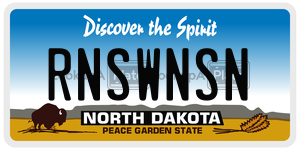 RNSWNSN  license plate in ND