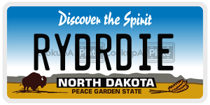 RYDRDIE  license plate in ND