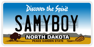 SAMYBOY  license plate in ND