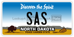 SAS  license plate in ND