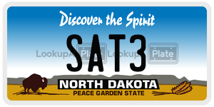 SAT3  license plate in ND