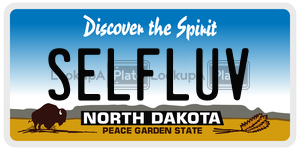 SELFLUV  license plate in ND