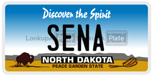 SENA  license plate in ND