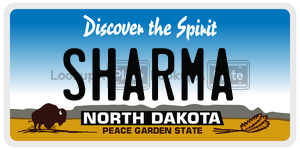 SHARMA  license plate in ND