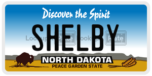 SHELBY  license plate in ND