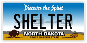 SHELTER  license plate in ND