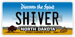 SHIVER  license plate in ND