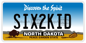 SIX2KID  license plate in ND