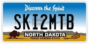 SKI2MTB  license plate in ND