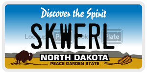 SKWERL  license plate in ND