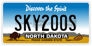 SKY200S  license plate in ND