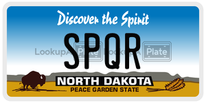 SPQR  license plate in ND