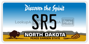 SR5  license plate in ND
