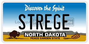 STREGE  license plate in ND