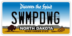 SWMPDWG  license plate in ND