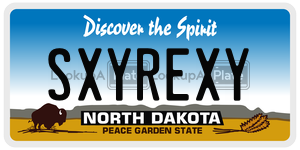 SXYREXY  license plate in ND