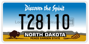 T28110  license plate in ND