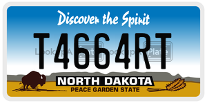 T4664RT  license plate in ND