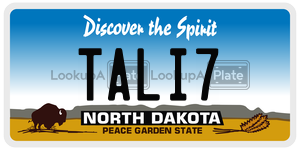 TALI7  license plate in ND