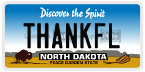 THANKFL  license plate in ND