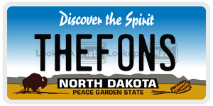 THEFONS  license plate in ND