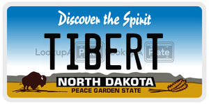 TIBERT  license plate in ND