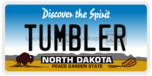 TUMBLER license plate in North Dakota