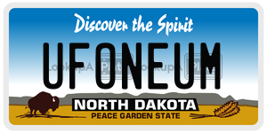 UFONEUM  license plate in ND