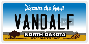 VANDALF  license plate in ND