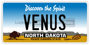 VENUS  license plate in ND