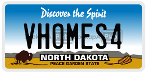 VHOMES4  license plate in ND
