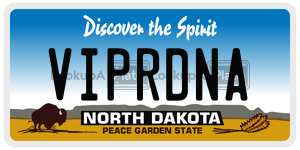 VIPRDNA  license plate in ND