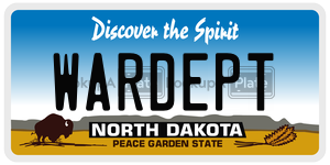 WARDEPT  license plate in ND