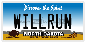 WILLRUN  license plate in ND
