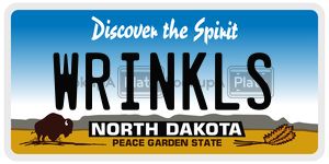 WRINKLS  license plate in ND