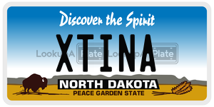 XTINA  license plate in ND