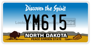 YM615  license plate in ND