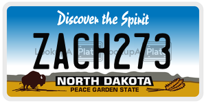 ZACH273  license plate in ND