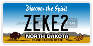 ZEKE2  license plate in ND