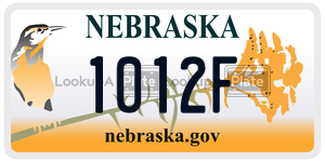 1012F license plate in Nebraska